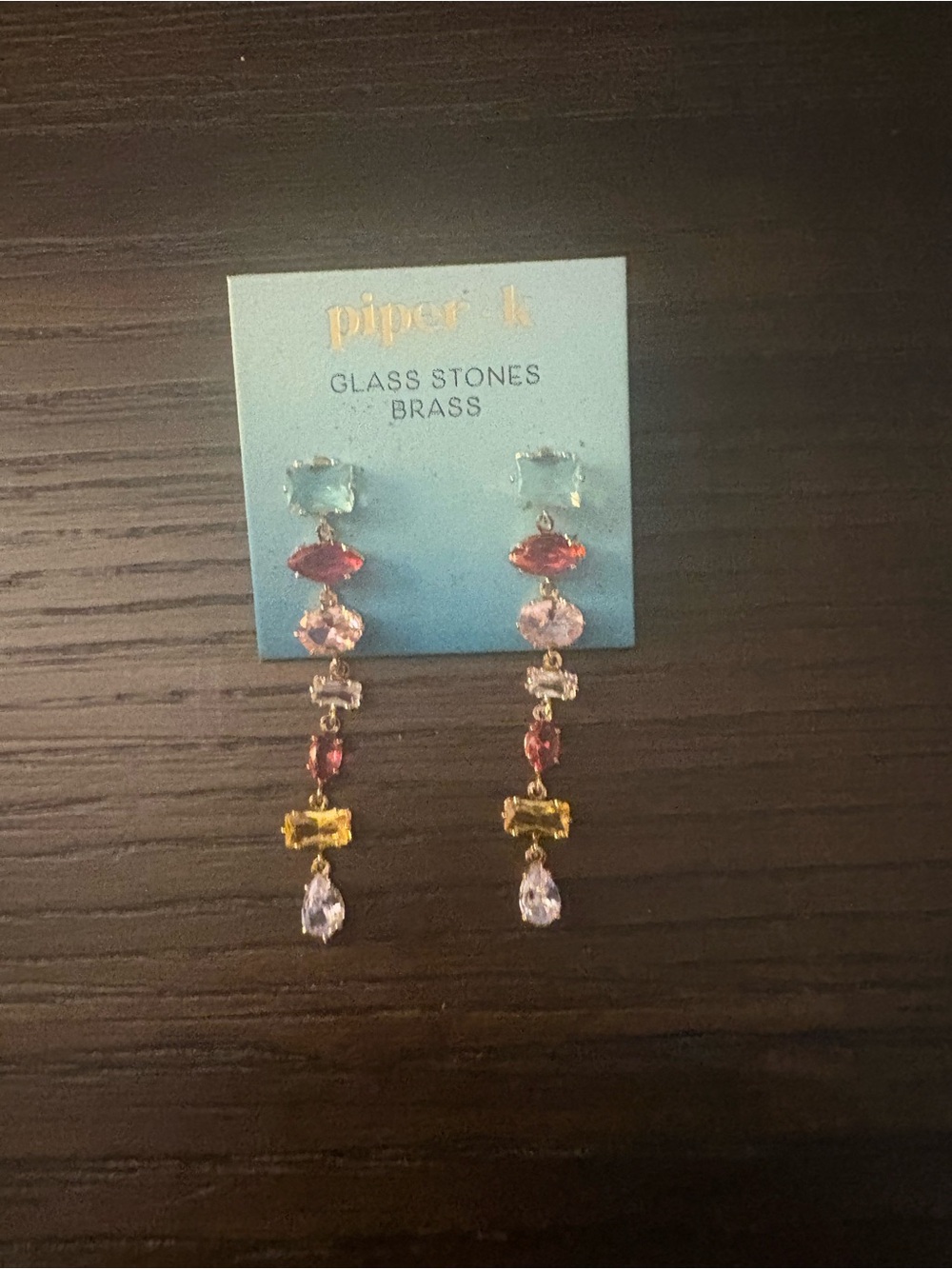 NEW Piper K Rhinestone Drop Earrings